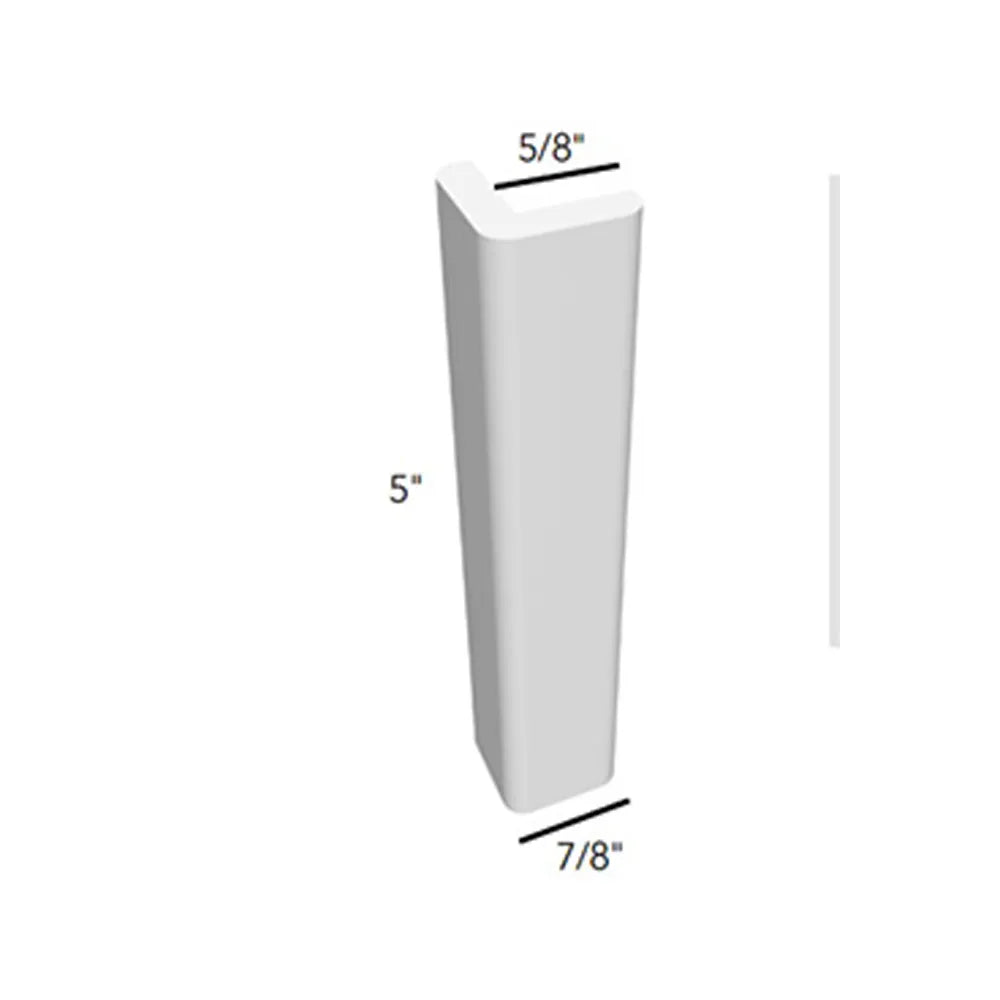Fabuwood Allure Luna Dove 5 /8" W X 5" H X 7/8" D Toe Kick Cap