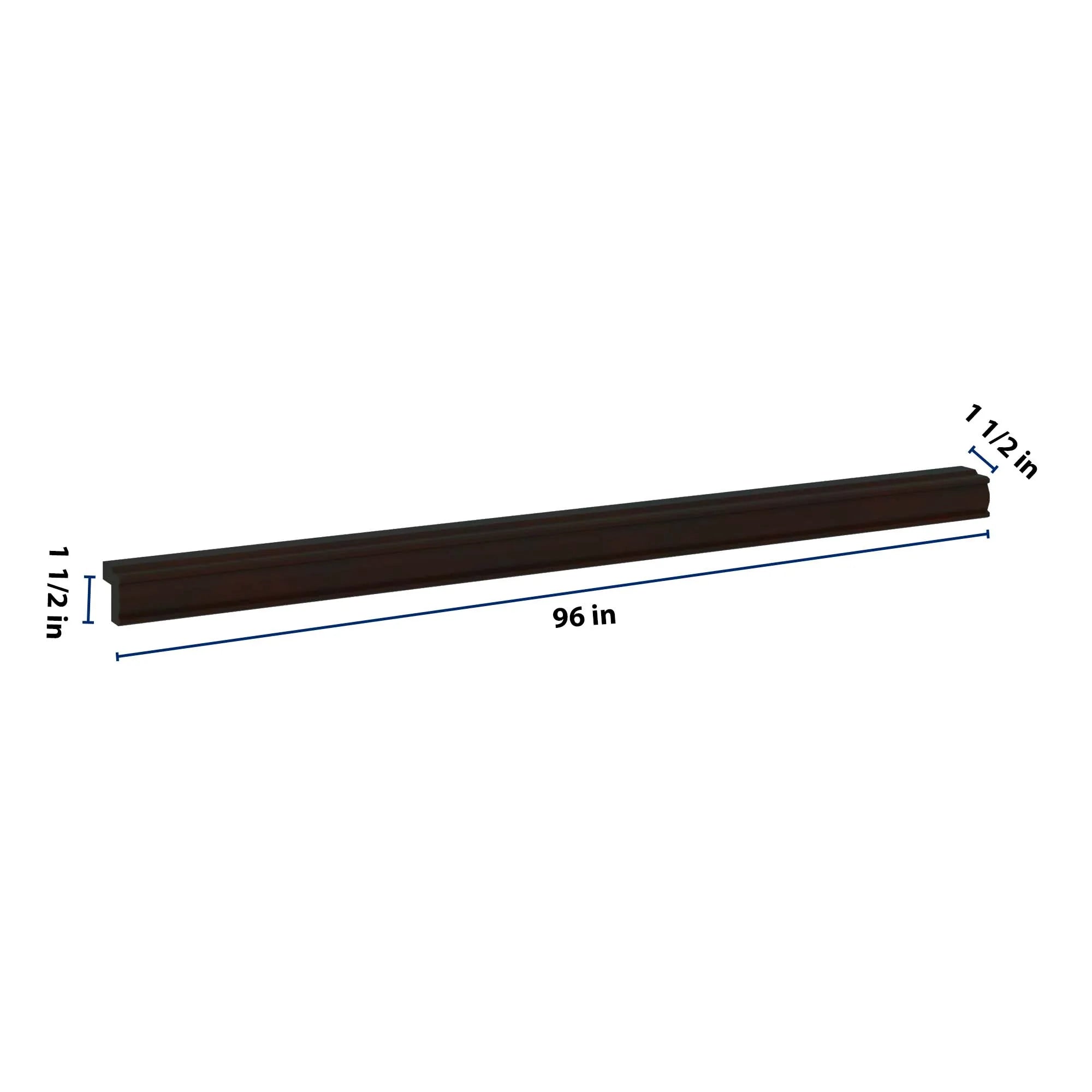 J&K Espresso K8 96" W Traditional Light Rail Molding