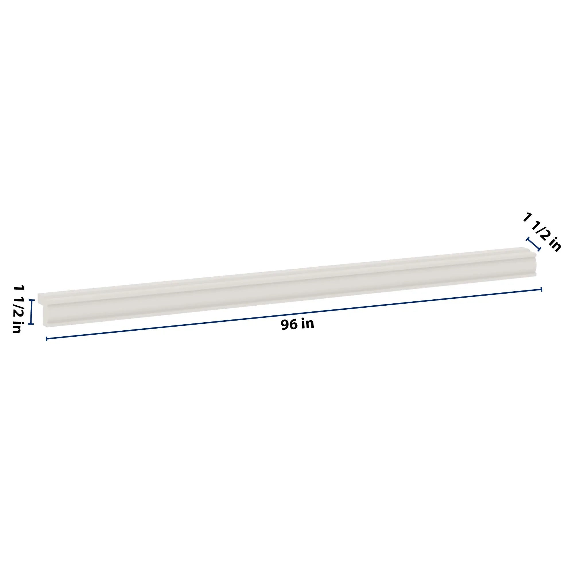 J&K Dove E1 96" W Traditional Light Rail Molding