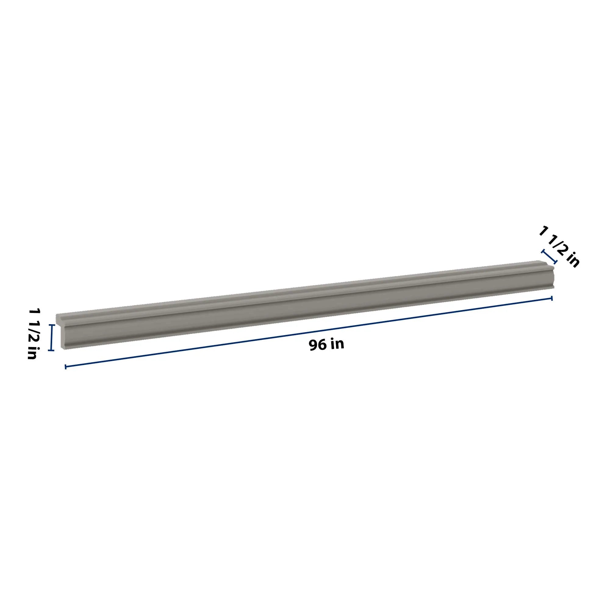 J&K Greige K3 96" W Traditional Light Rail Molding