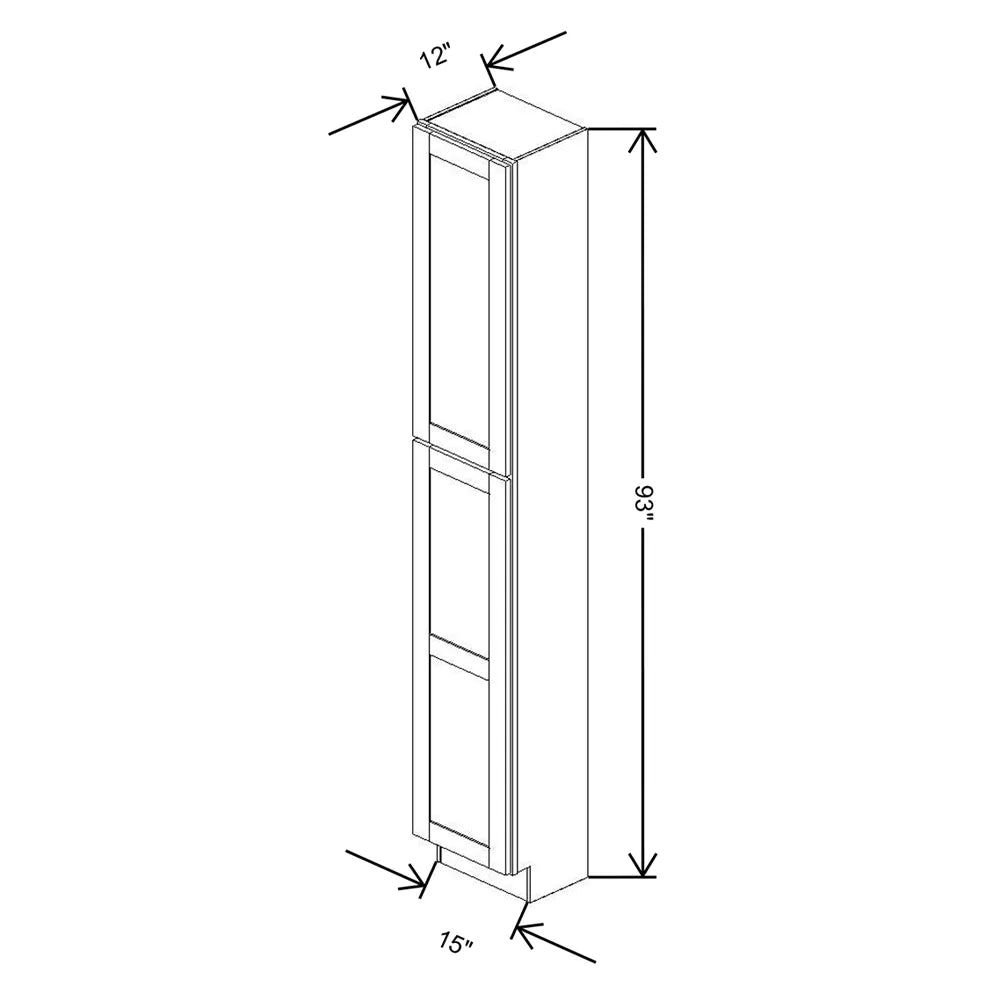 Fabuwood Allure Galaxy Nickel 15" W X 93" H X 12" D Tall Pantry Cabinet