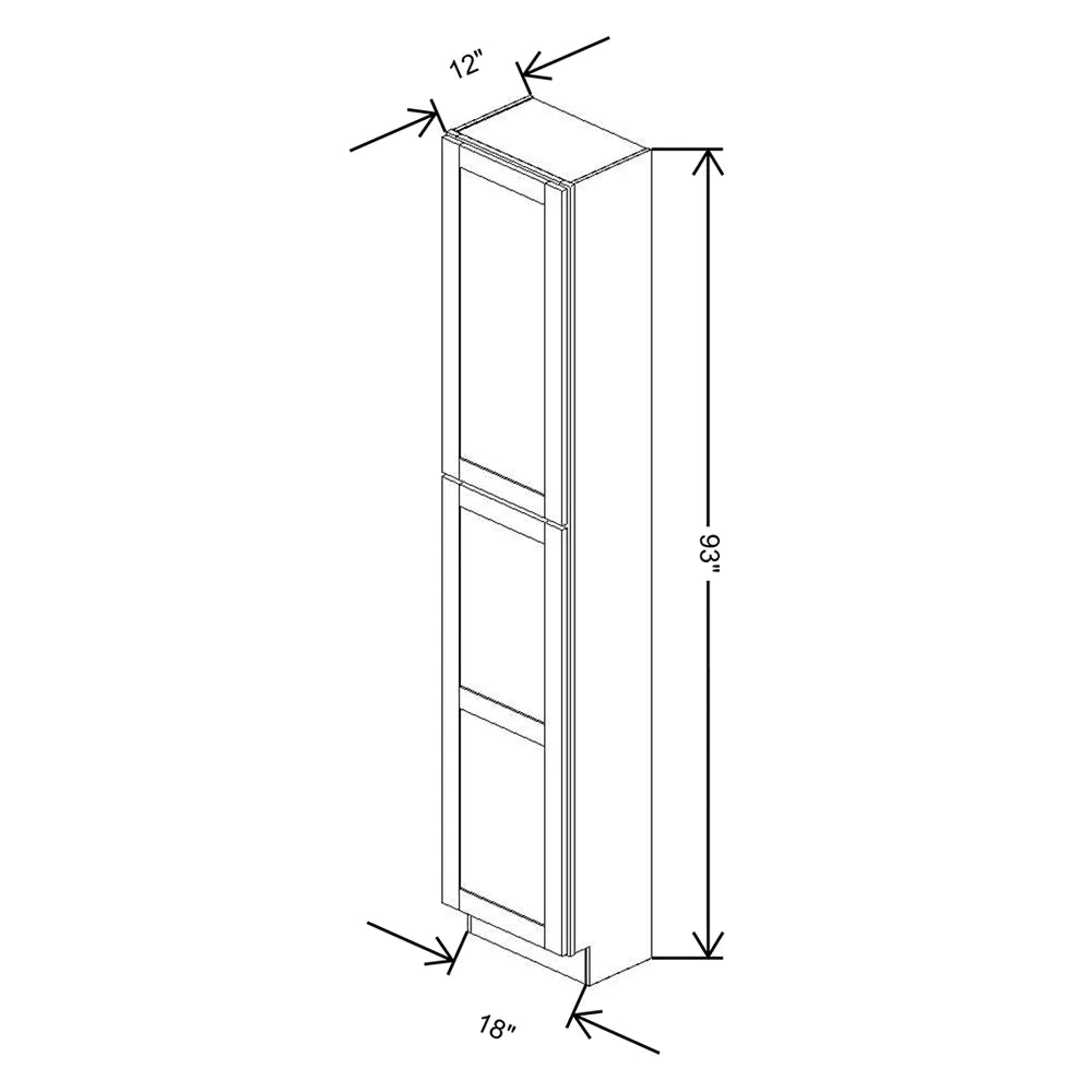 Fabuwood Allure Galaxy Nickel 18" W X 93" H X 12" D Tall Pantry Cabinet