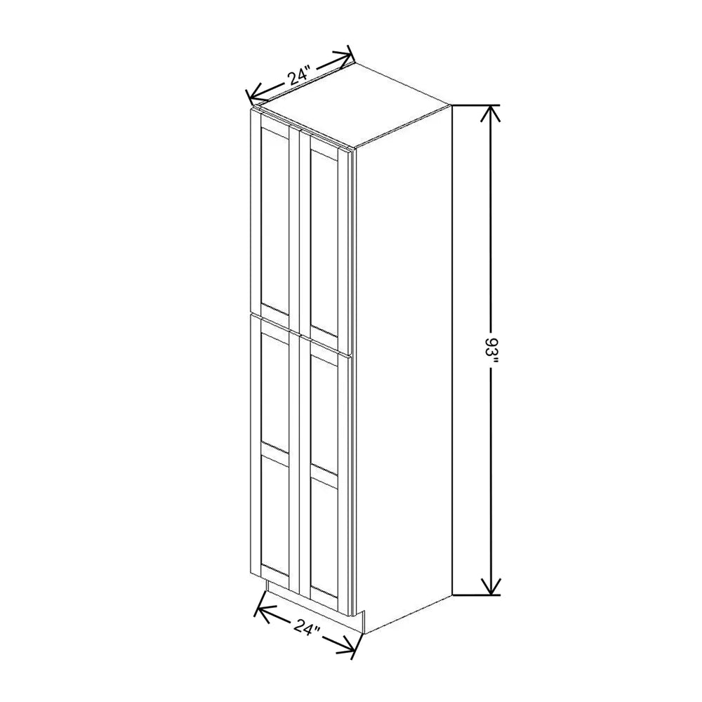 Fabuwood Allure Galaxy Desert Oak 24" W X 93" H X 24" D Tall Pantry Cabinet
