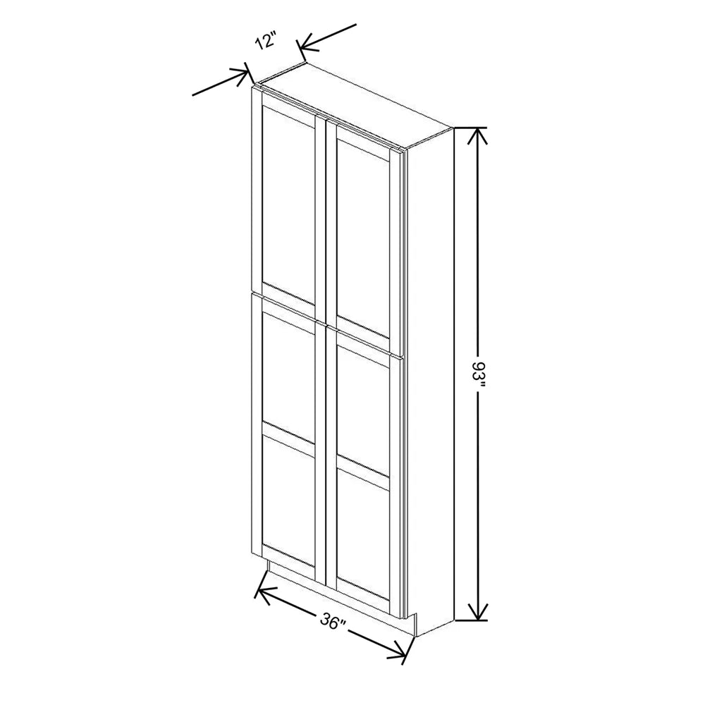 Fabuwood Allure Galaxy Cobblestone 36" W X 93" H X 12" D Tall Pantry Cabinet