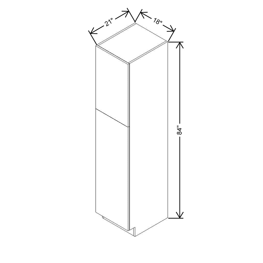 CNC Concord Elegant Smoky Grey 18" W X 21" D X 84" H Single Door Utility Cabinet