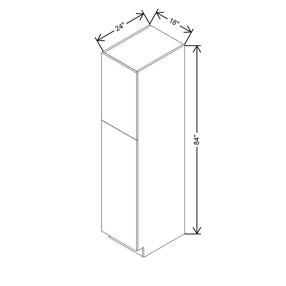 CNC Concord Richmond White 18" W X 24" D X 84" H Single Door Utility Cabinet