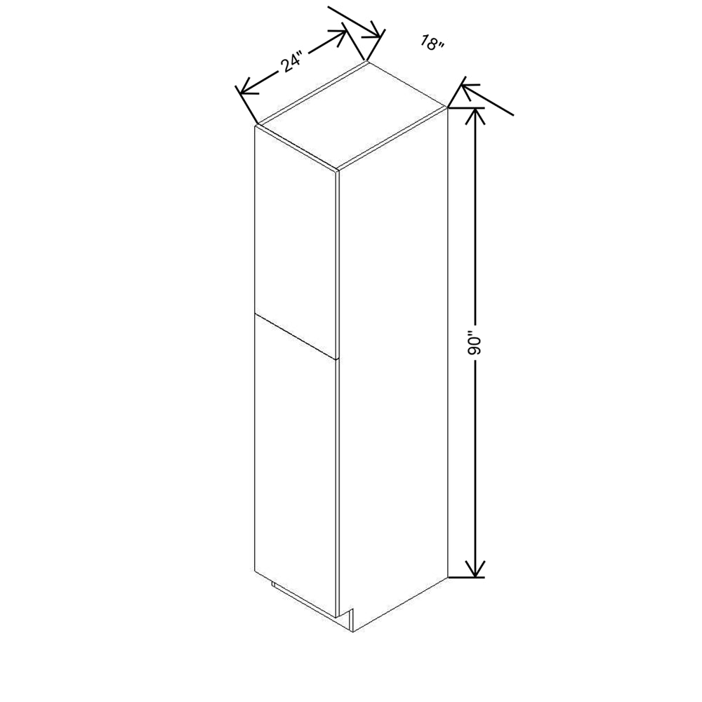 CNC Concord Richmond White 18" W X 24" D X 90" H Single Door Utility Cabinet
