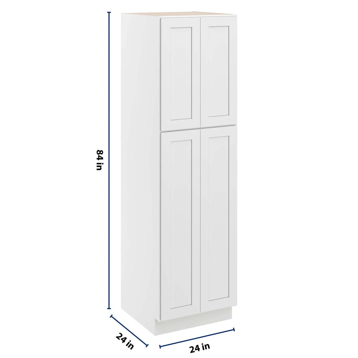 cnc luxor white 24 w x 24 d x 84 h double door utility cabinet