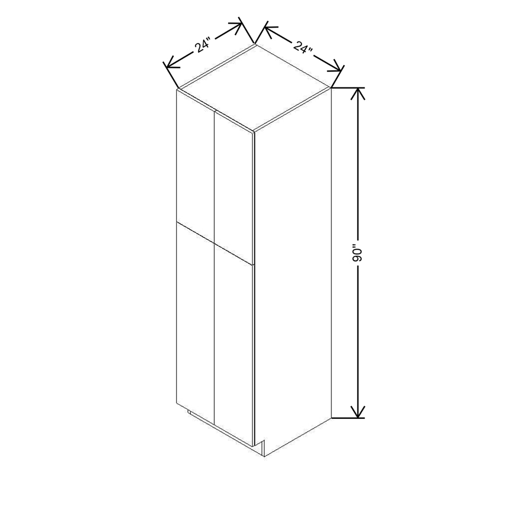 CNC Concord Elegant Stone 24" W X 24" D X 90" H Double Door Utility Cabinet