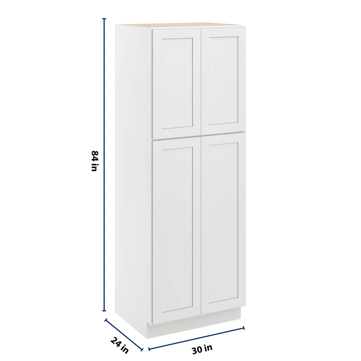 cnc luxor white 30 w x 24 d x 84 h double door utility cabinet