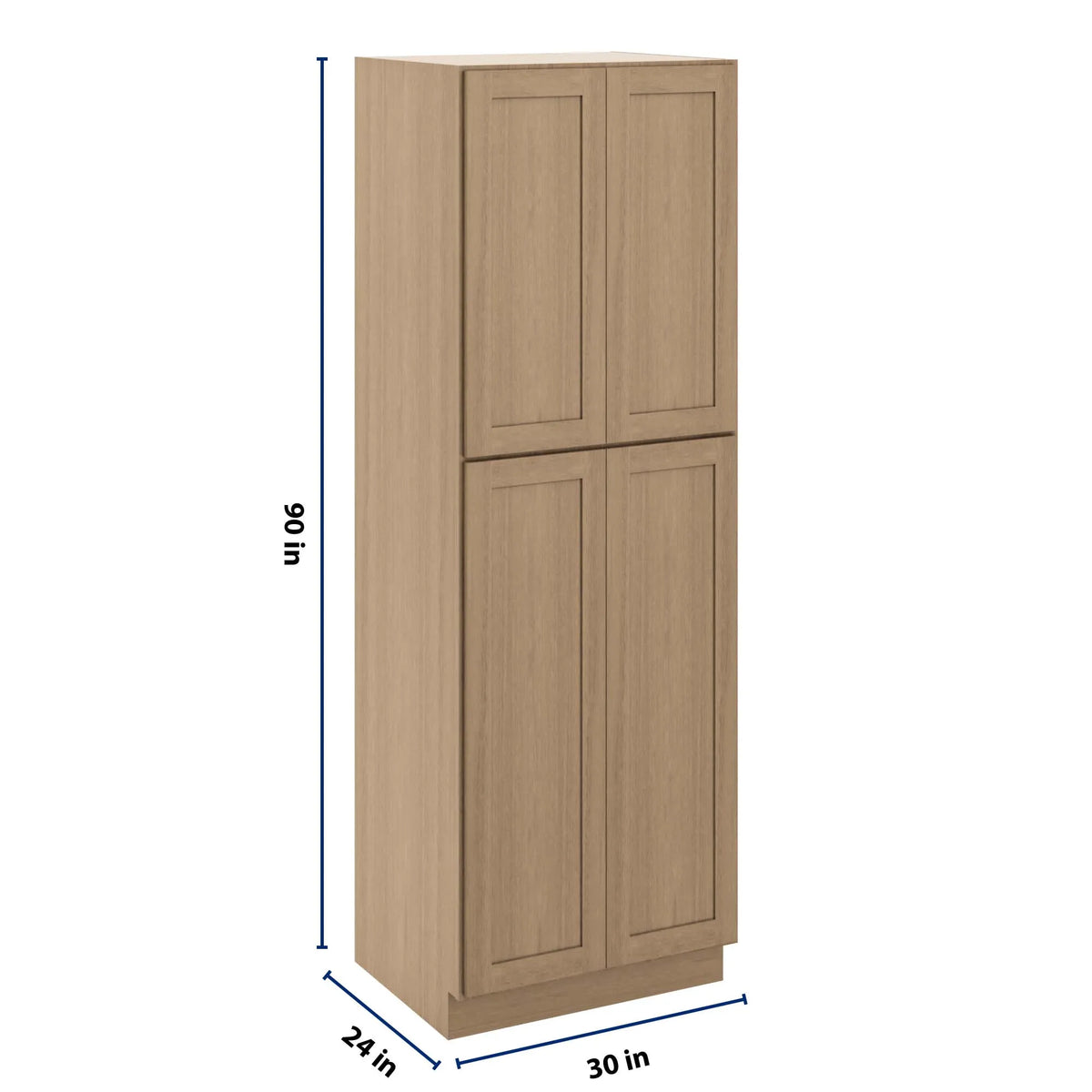 CNC Luxor 5-Piece Harvest 30" W X 24" D X 90" H Double Door Utility Cabinet