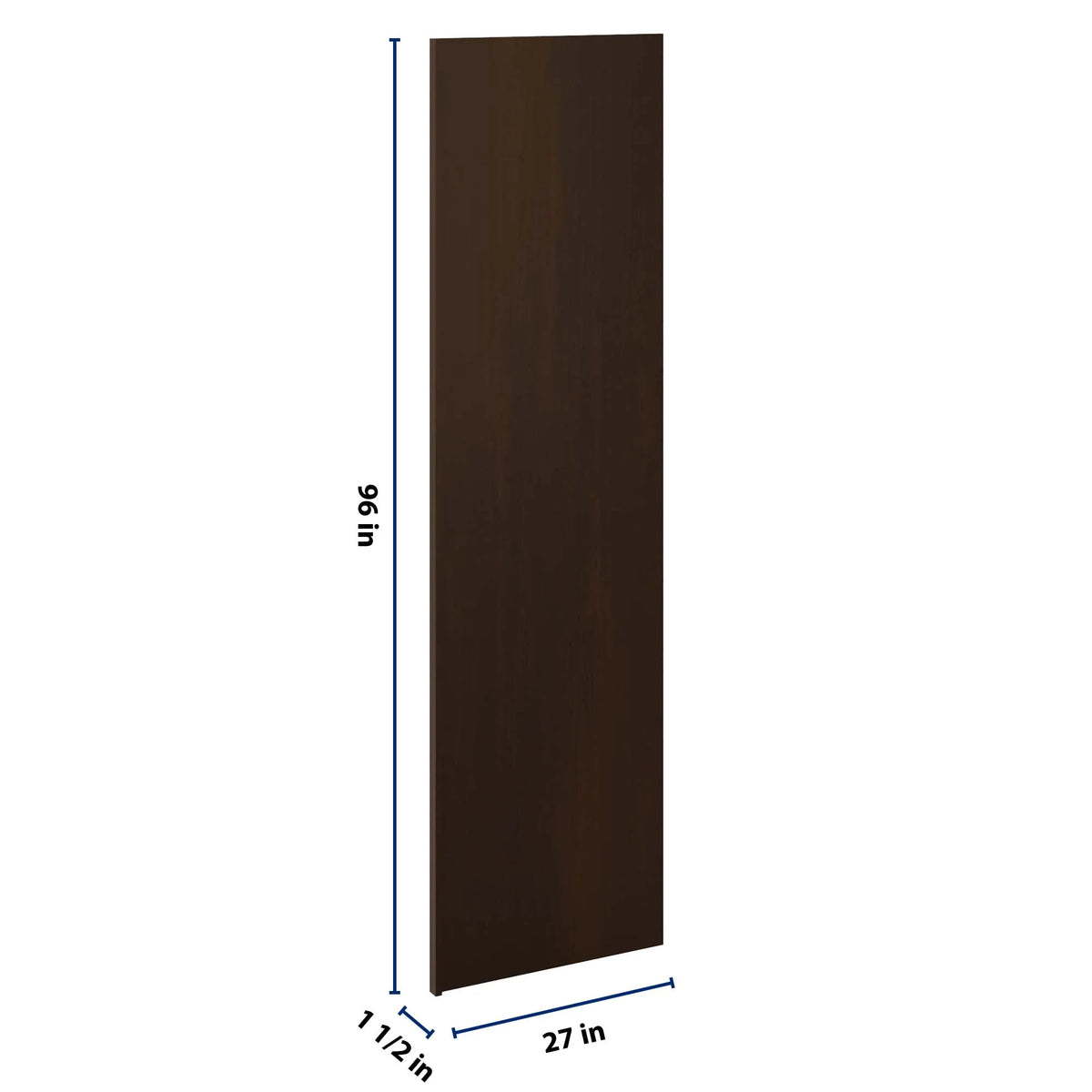 CNC Luxor 5-Piece Espresso 1.5" W X 96" H X 27" D Refrigerator End Panel