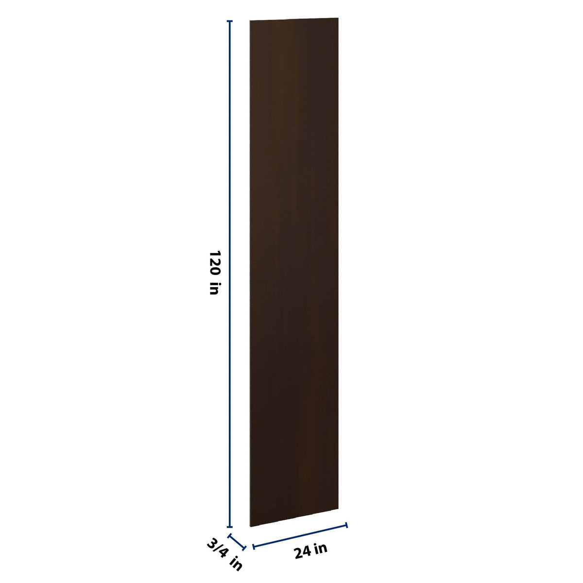 CNC Luxor 5-Piece Espresso 3/4" W X 120" H X 24" D Refrigerator End Panel