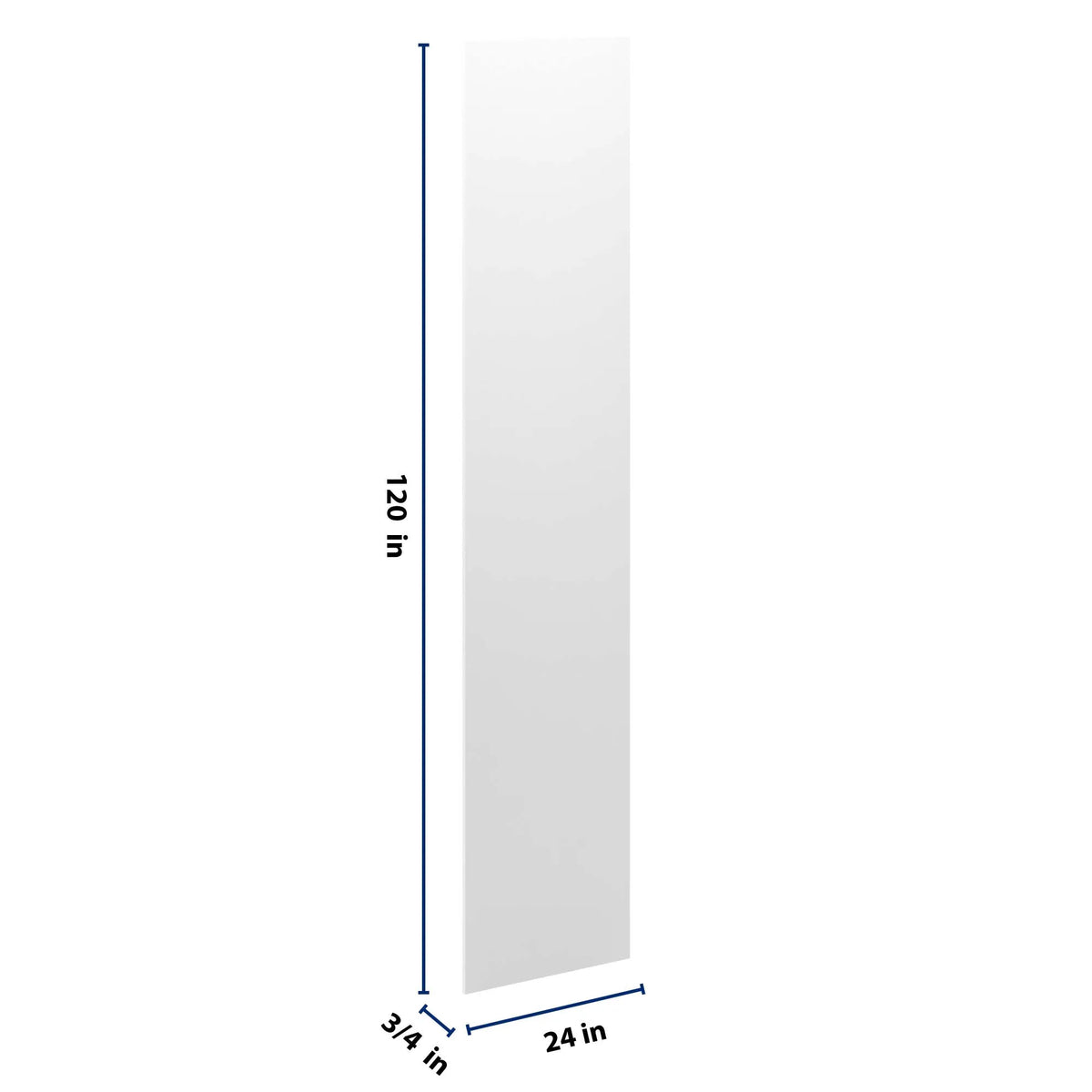 cnc luxor white 3 4 w x 108 h x 24 d refrigerator end panel