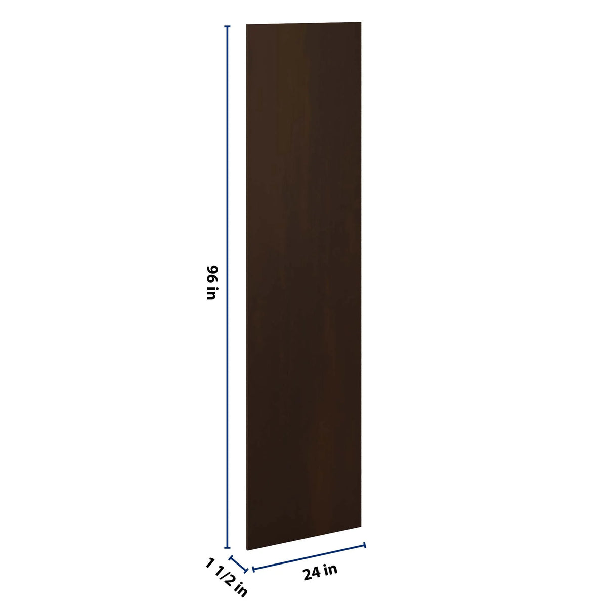 CNC Luxor 5-Piece Espresso 3/4" W X 96" H X 24" D Refrigerator End Panel