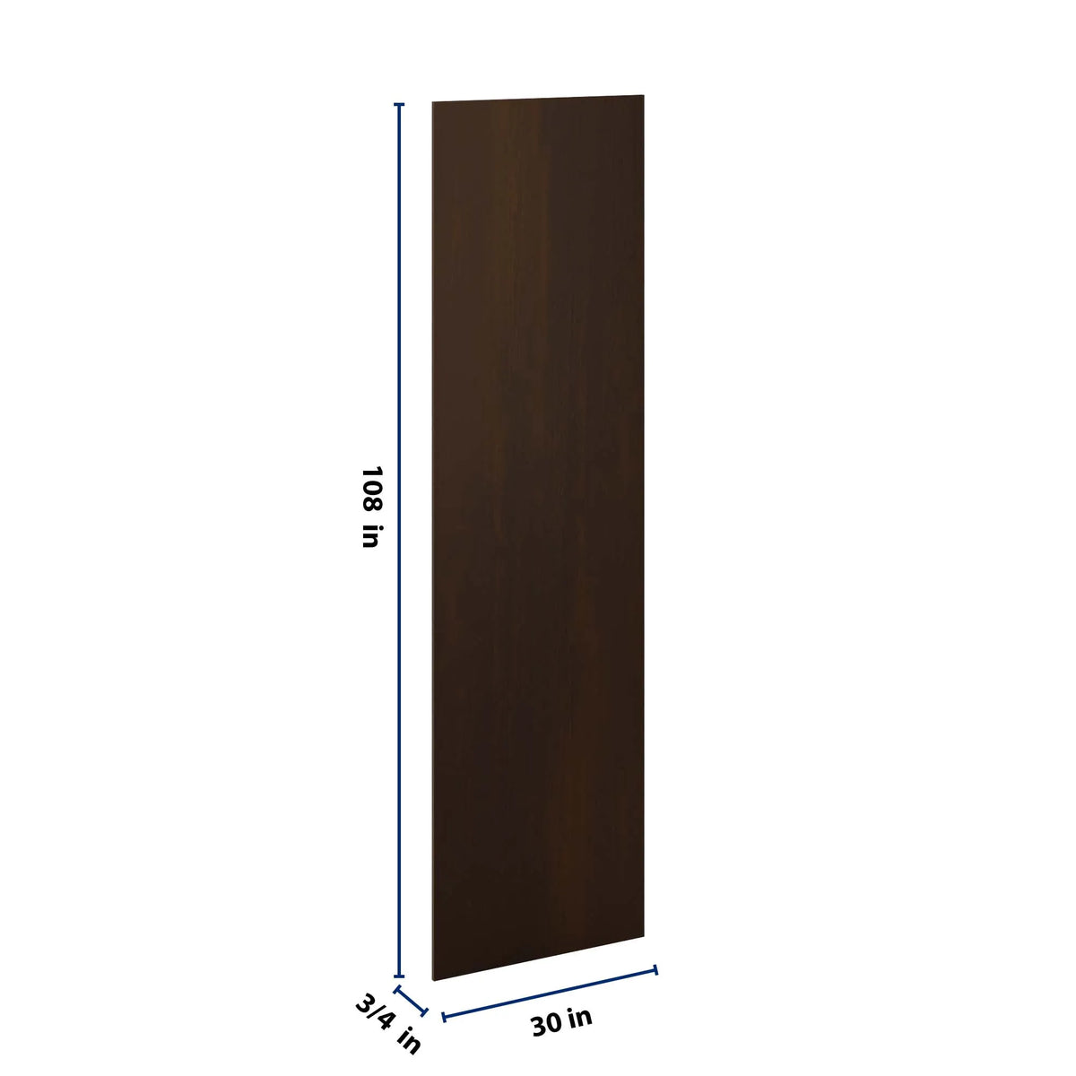 CNC Luxor 5-Piece Espresso 3/4" W X 108" H X 30" D Refrigerator End Panel