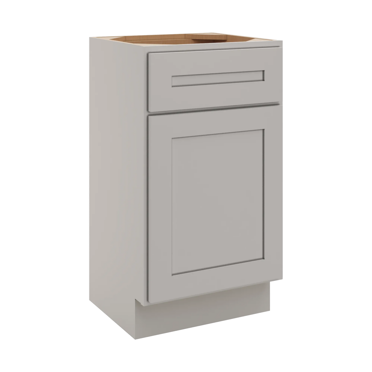 CNC Luxor 5-Piece Misty Grey 18" W Single Door Vanity Sink Base Cabinet