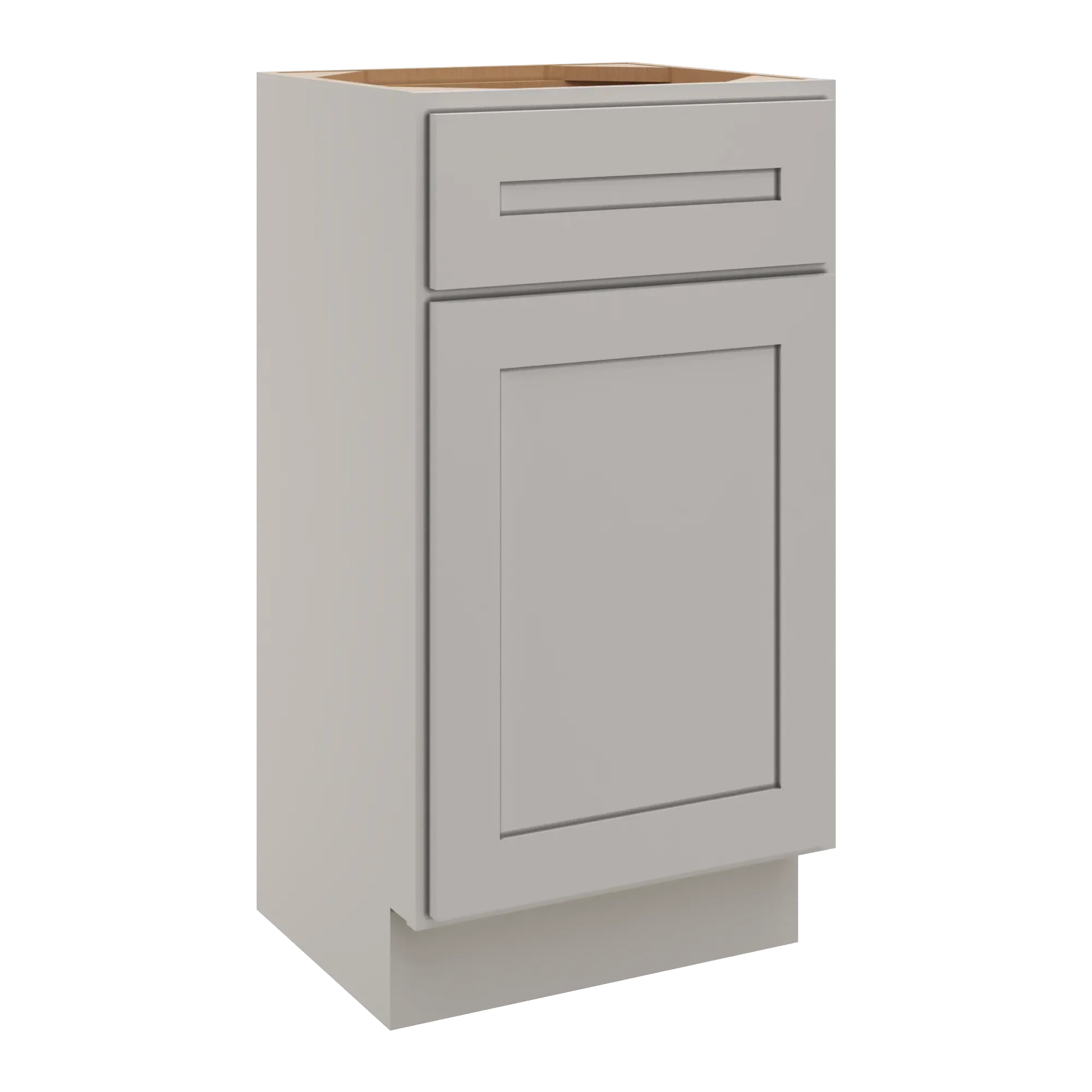 cnc luxor 5 piece misty grey 18 w x 34 1 2 h single door vanity sink base cabinet