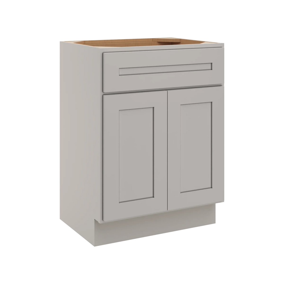 CNC Luxor 5-Piece Misty Grey 24" W X 18" H Double Door Vanity Sink Base Cabinet