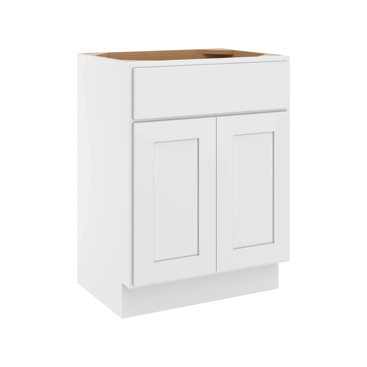 cnc luxor white 24 w x 18 h double door vanity sink base cabinet
