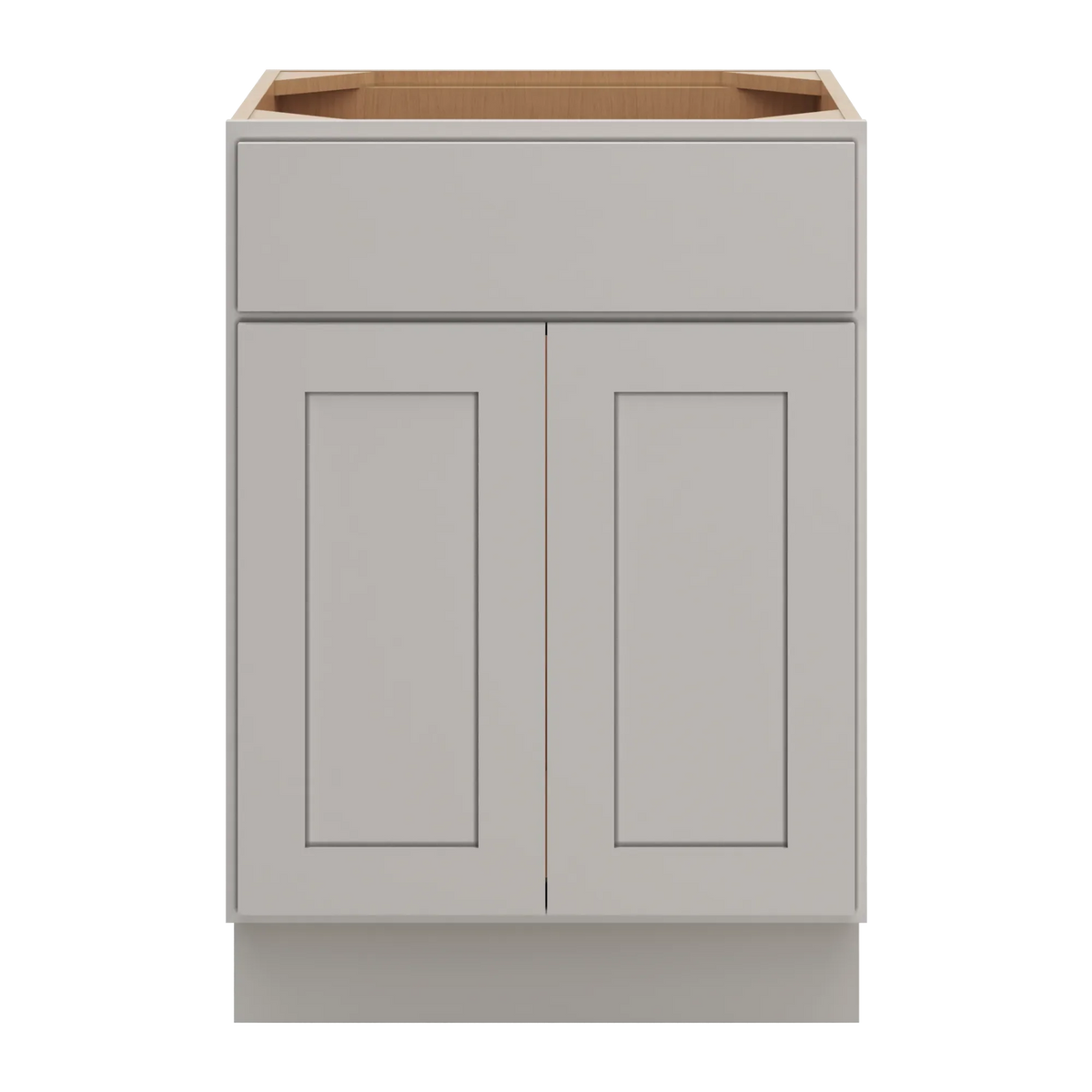 cnc luxor misty grey 24 w x 34 1 2 h x 21 d double door vanity sink base cabinet