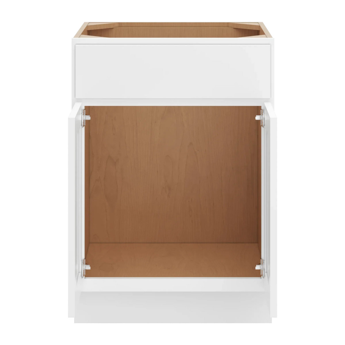 cnc luxor white 24 w x 34 1 2 h x 21 d double door vanity sink base cabinet