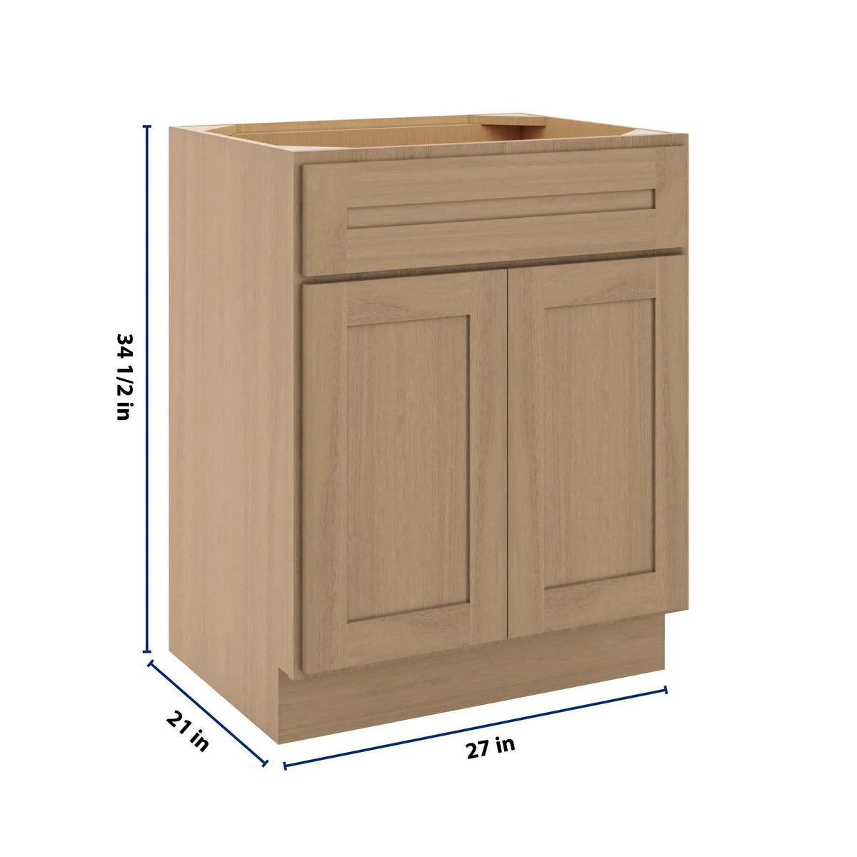 CNC Luxor 5-Piece Harvest 27" W X 34 1/2" H X 21" D Double Door Vanity Sink Base Cabinet