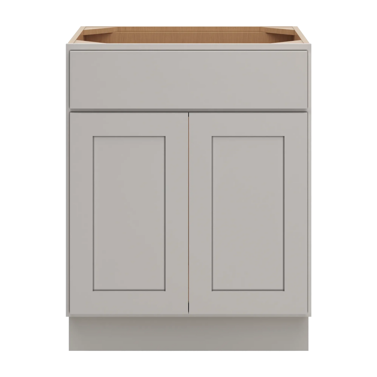 cnc luxor misty grey 27 w x 34 1 2 h x 21 d double door vanity sink base cabinet