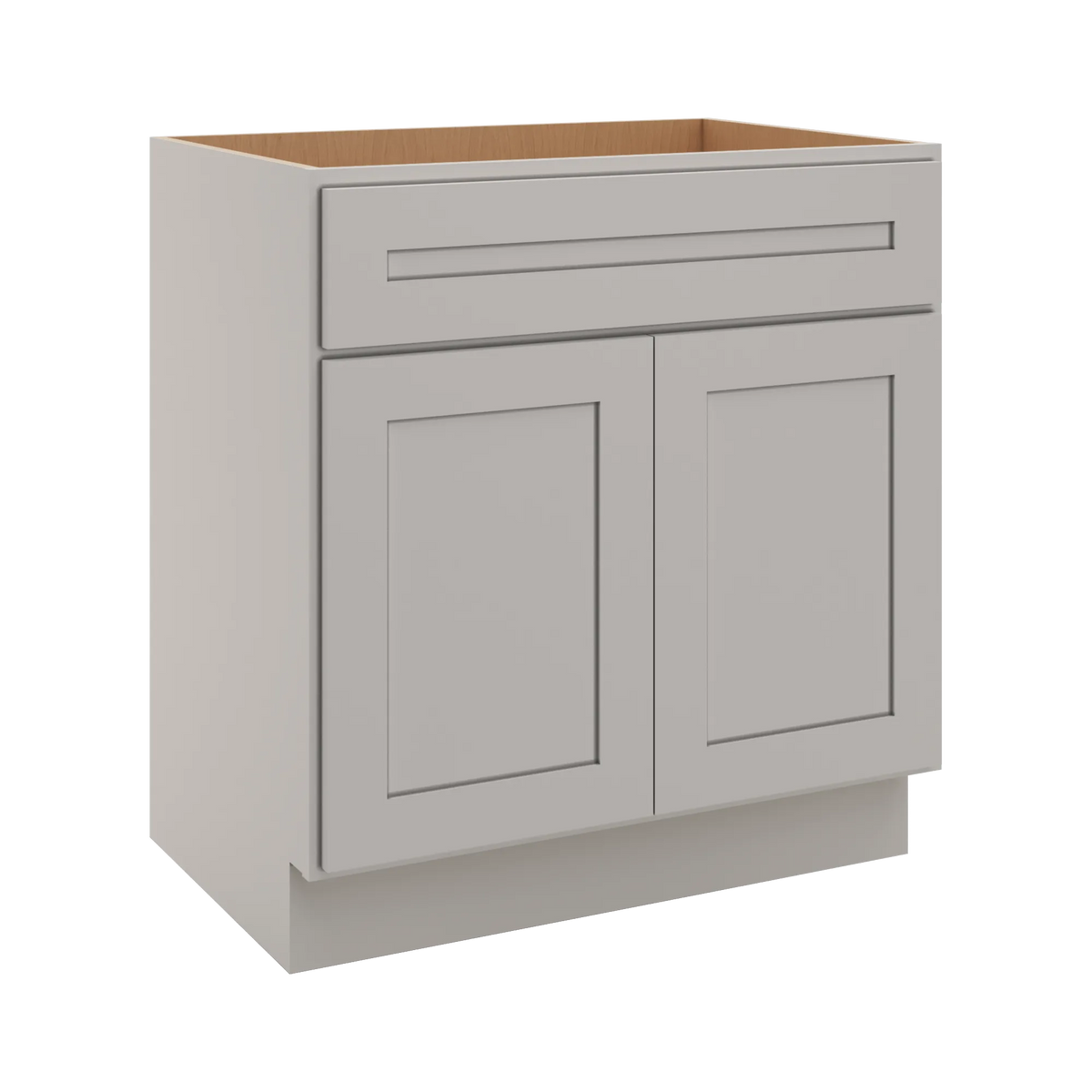 CNC Luxor 5-Piece Misty Grey 30" W Double Door Vanity Sink Base Cabinet