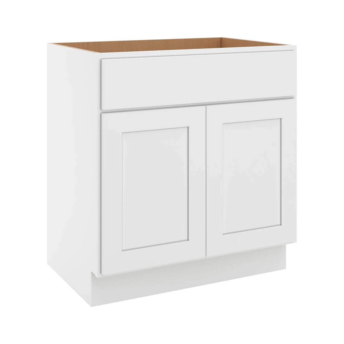 cnc luxor white 30 w double door vanity sink base cabinet