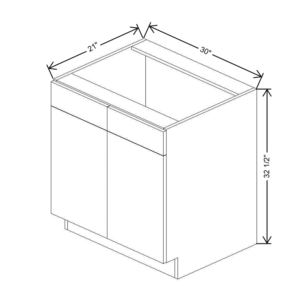 CNC Luxor Harvest 30" W Removable Vanity Base Cabinet