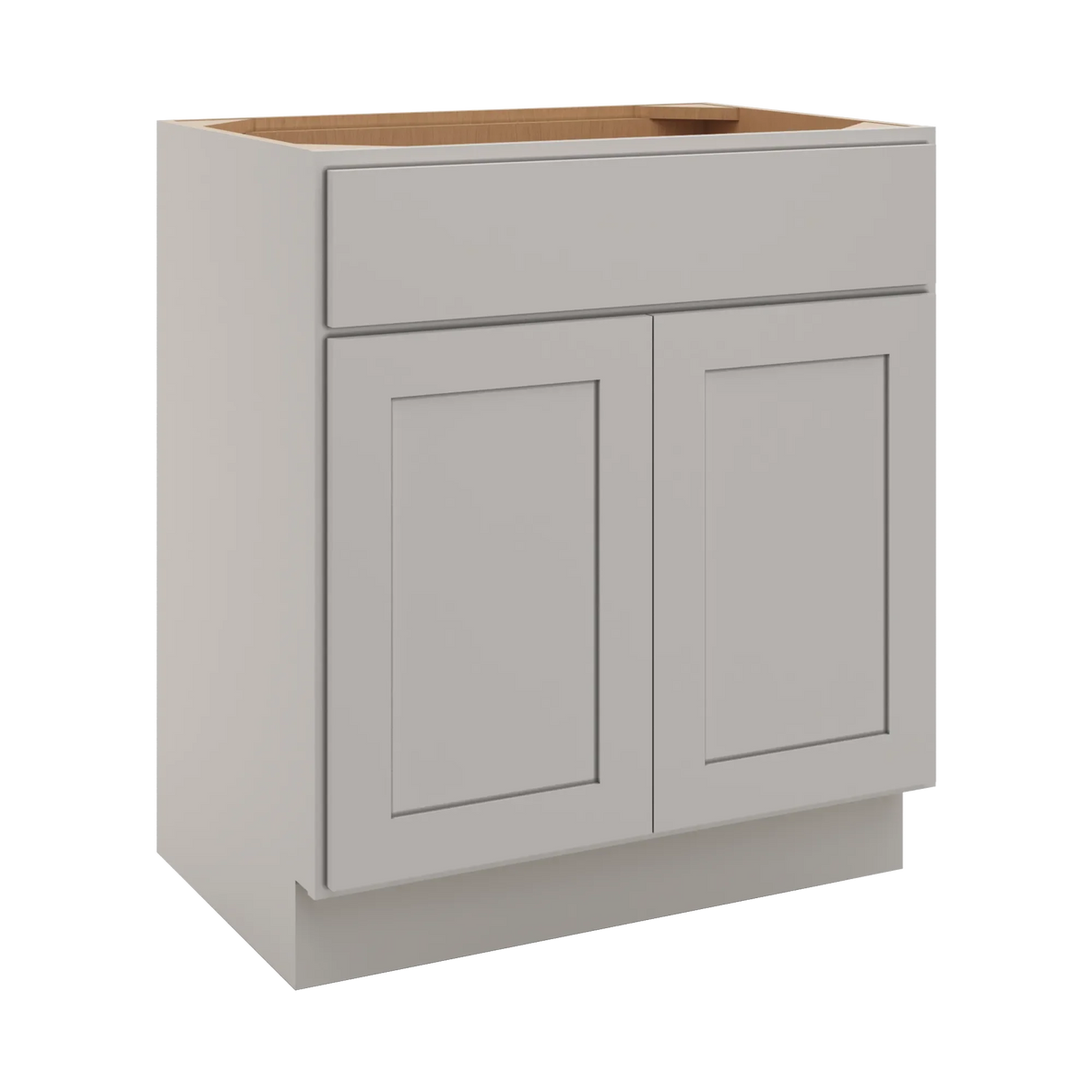 cnc luxor misty grey 30 w x 34 1 2 h x 21 d double door vanity sink base cabinet