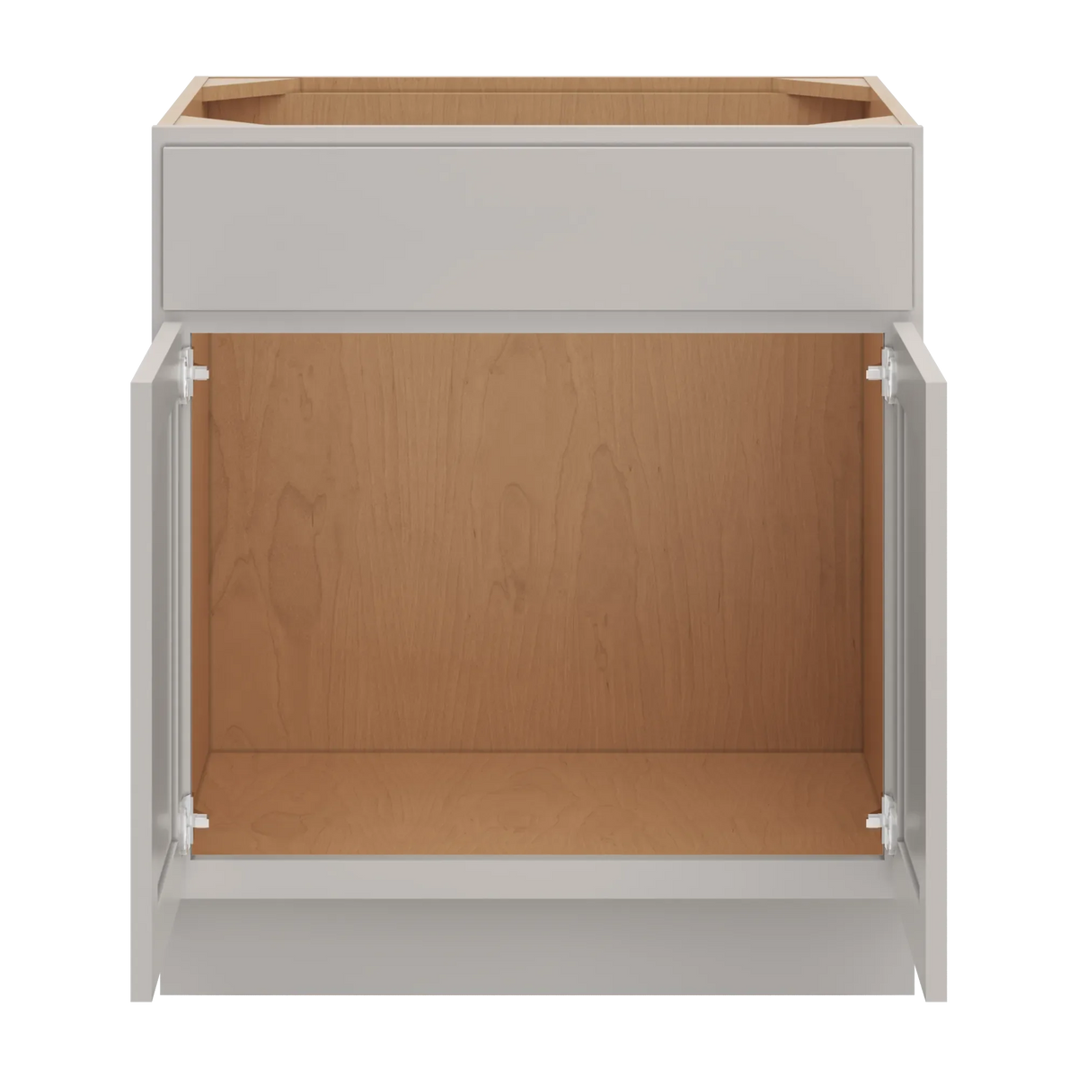 cnc luxor misty grey 30 w x 34 1 2 h x 21 d double door vanity sink base cabinet