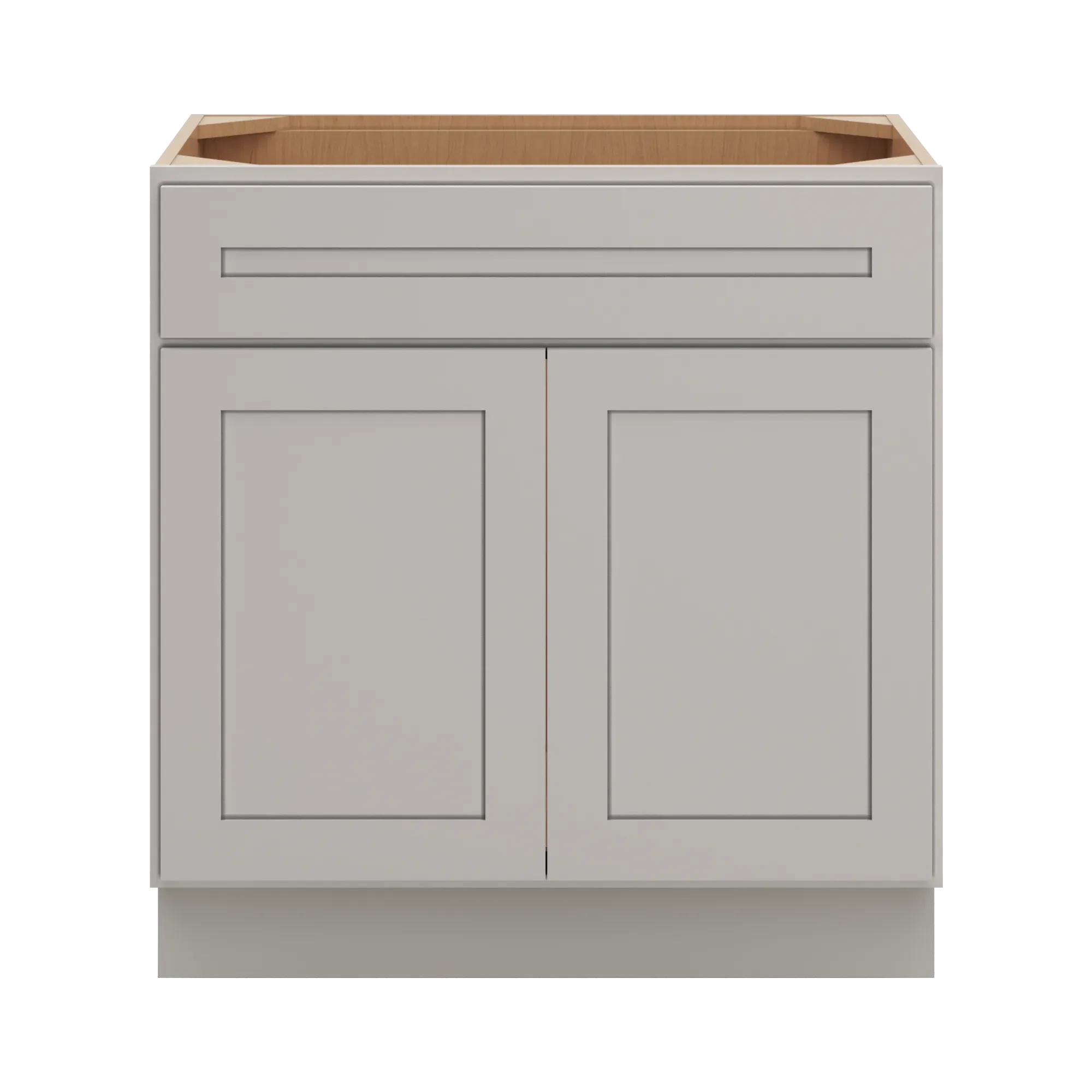 cnc luxor 5 piece misty grey 33 w x 34 1 2 h x 21 d double door vanity sink base cabinet
