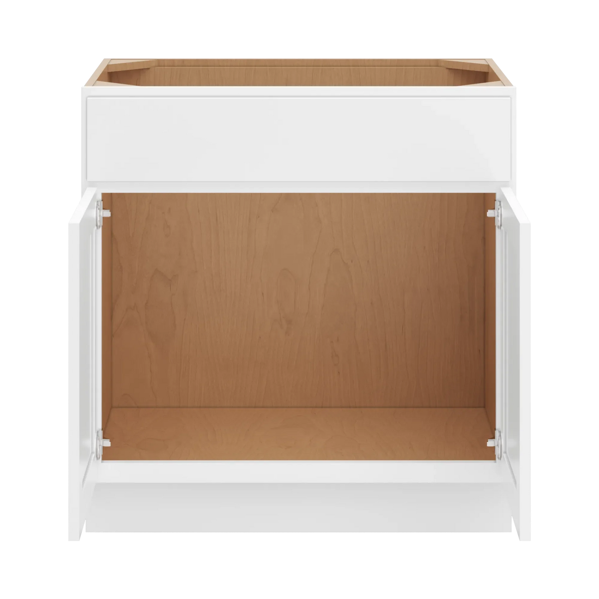 cnc luxor white 33 w x 34 1 2 h x 21 d double door vanity sink base cabinet