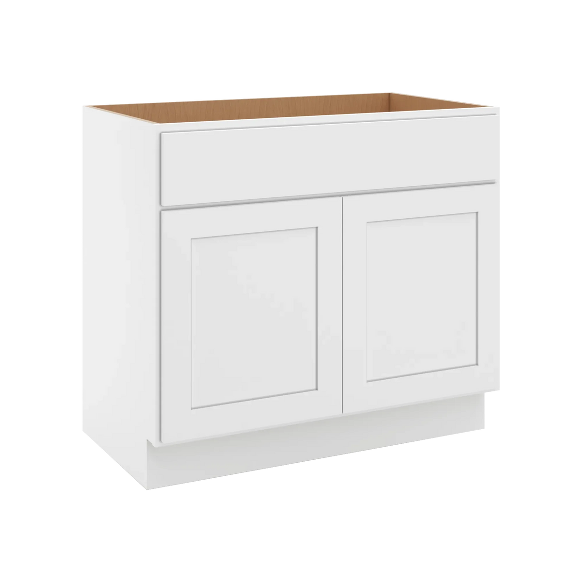 cnc luxor white 36 w double door vanity sink base cabinet