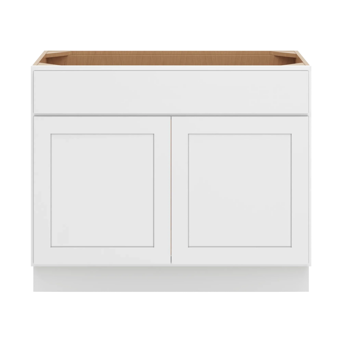 cnc luxor white 42 w x 34 1 2 h x 21 d double door vanity sink base cabinet