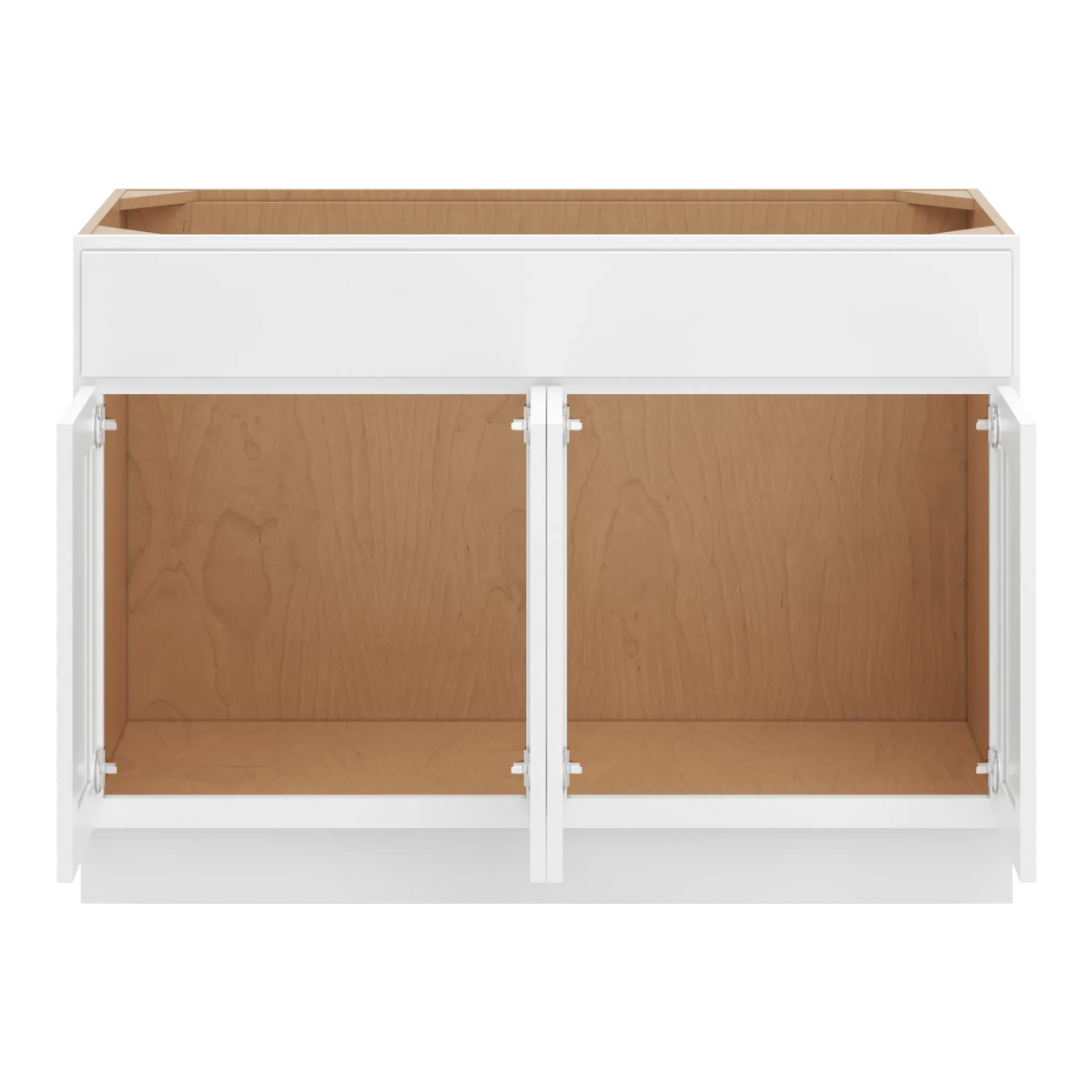 cnc luxor white 48 w four door vanity sink base cabinet