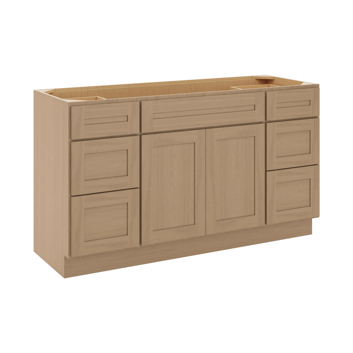 CNC Luxor 5-Piece Harvest 60" W Vanity Drawer Single Sink Base Cabinet
