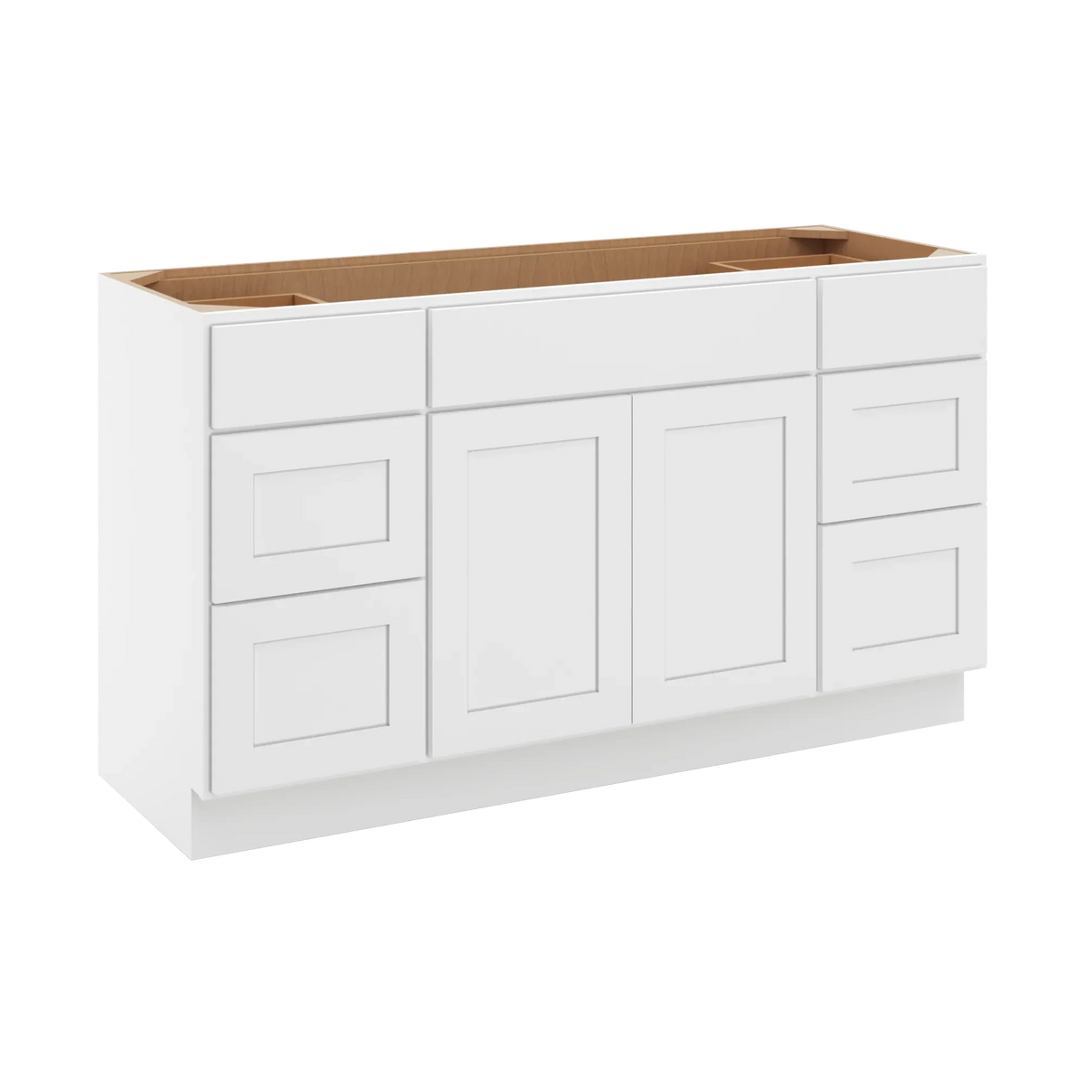 cnc luxor white 60 w vanity drawer single sink base cabinet