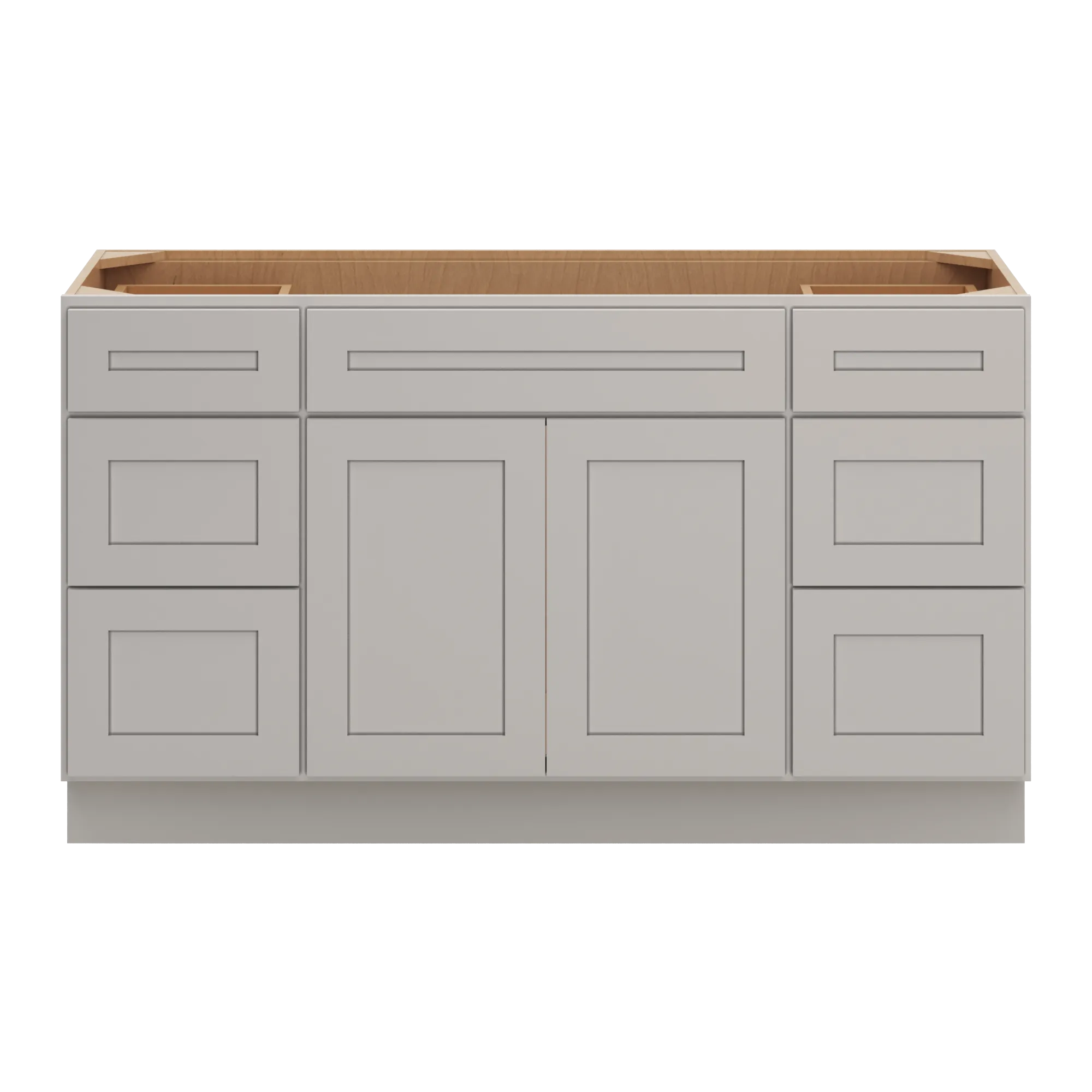 cnc luxor 5 piece misty grey 60 w vanity drawer single sink base cabinet