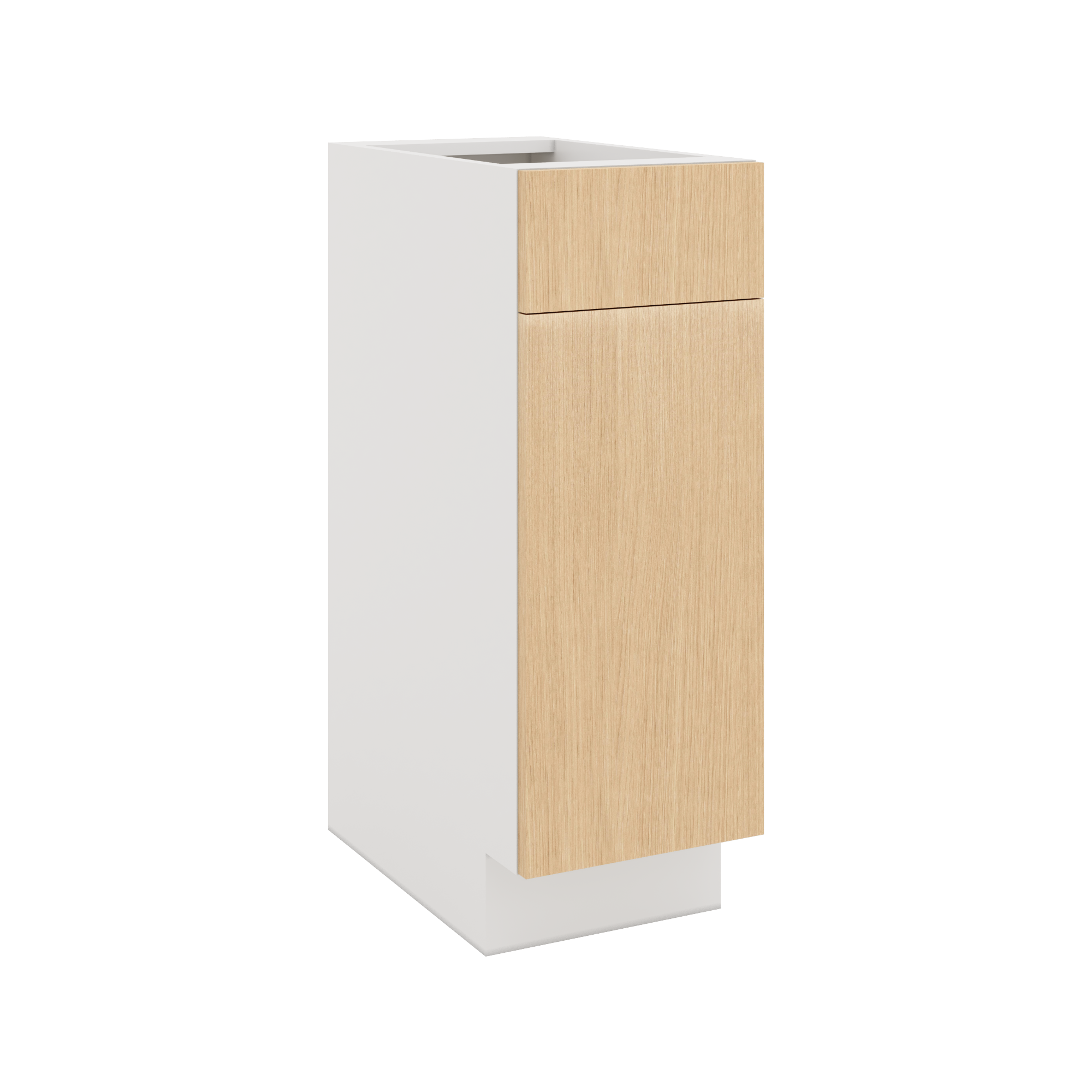 Modernform Cabinet Natural Oak 12" W X 34 1/2" H X 21" D Base 1 Door/1 Drawer