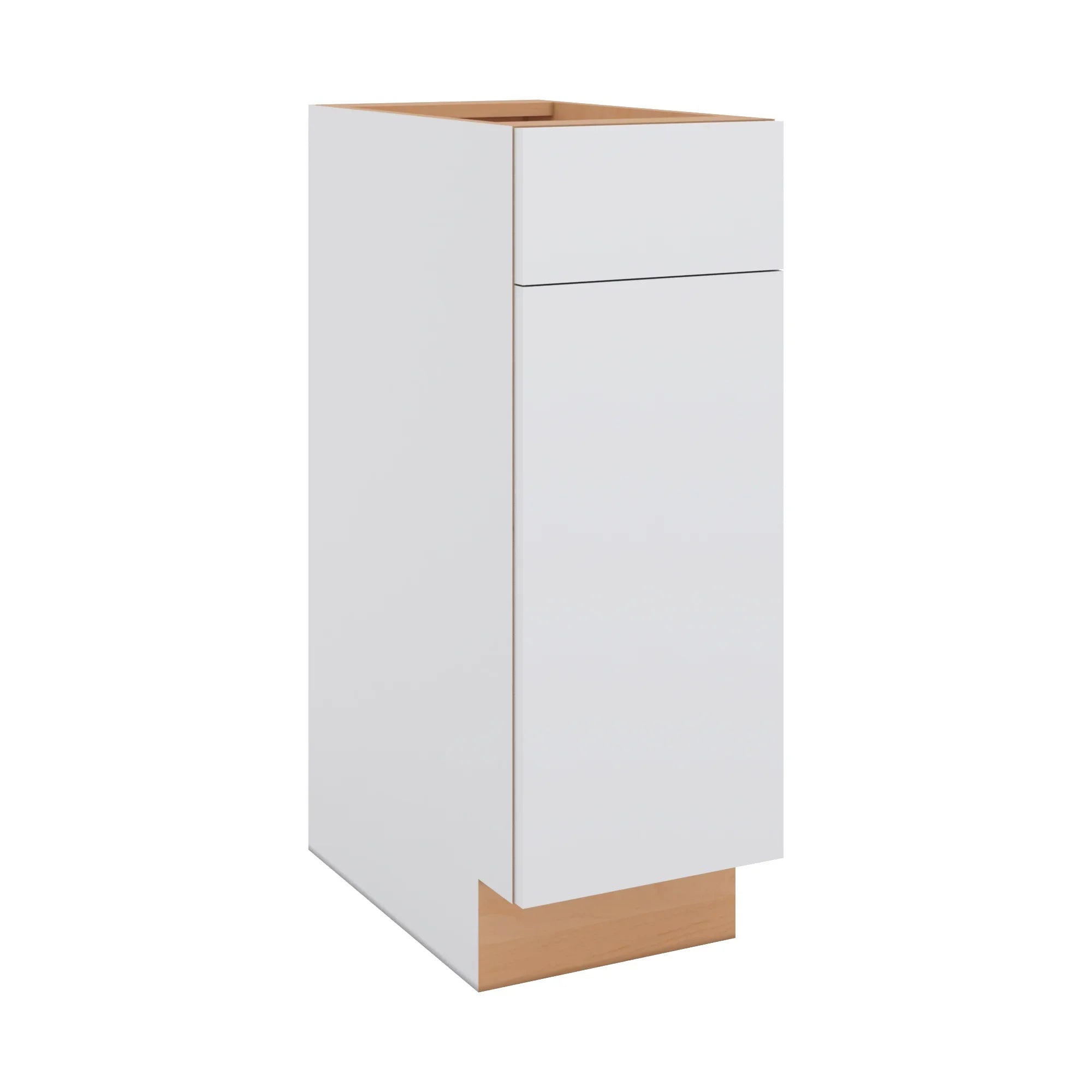 Modernform Cabinet Matte White 12" W X 34 1/2" H X 21" D Base 1 Door/1 Drawer