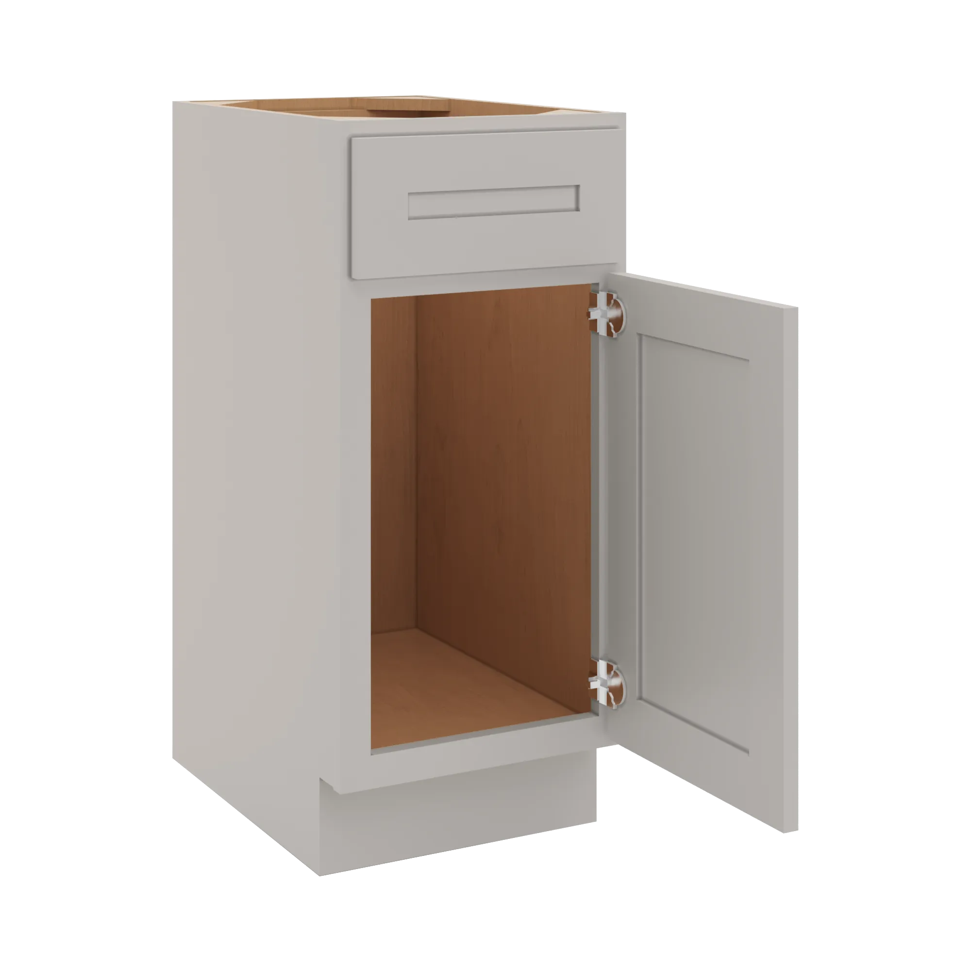 cnc luxor 5 piece misty grey 15 w single door vanity base cabinet