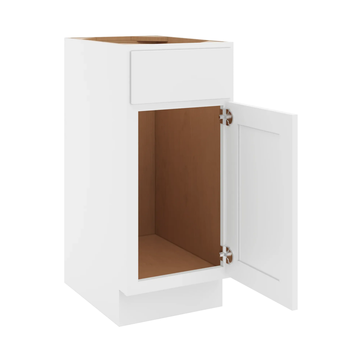 cnc luxor white 15 w single door vanity base cabinet