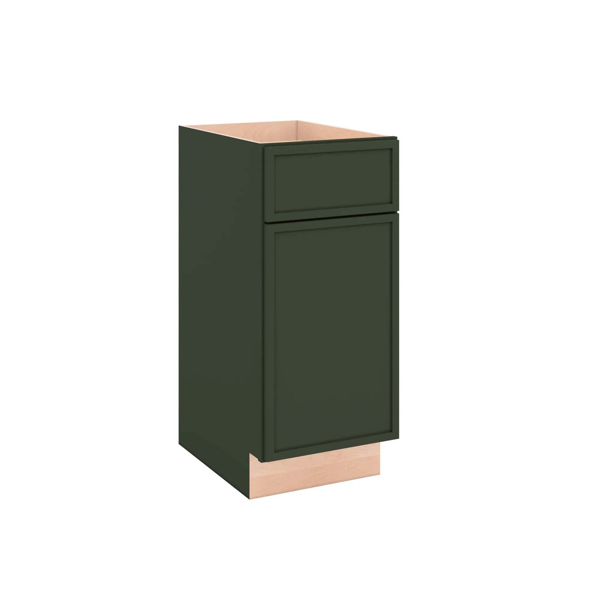 Modernform Cabinet Slim Sage Green 15" W X 34 1/2" H X 21" D Base 1 Door/1 Drawer
