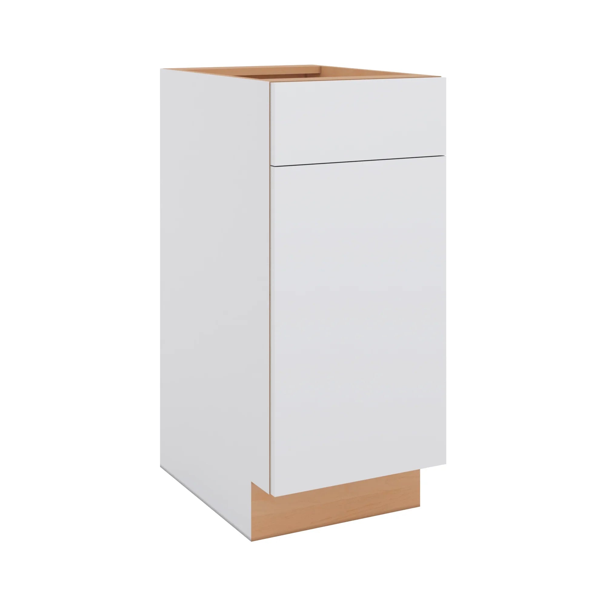 Modernform Cabinet Matte White 15" W X 34 1/2" H X 21" D Base 1 Door/1 Drawer