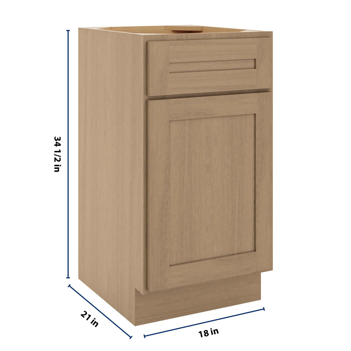CNC Luxor 5-Piece Harvest 18" W Single Door Vanity Base Cabinet
