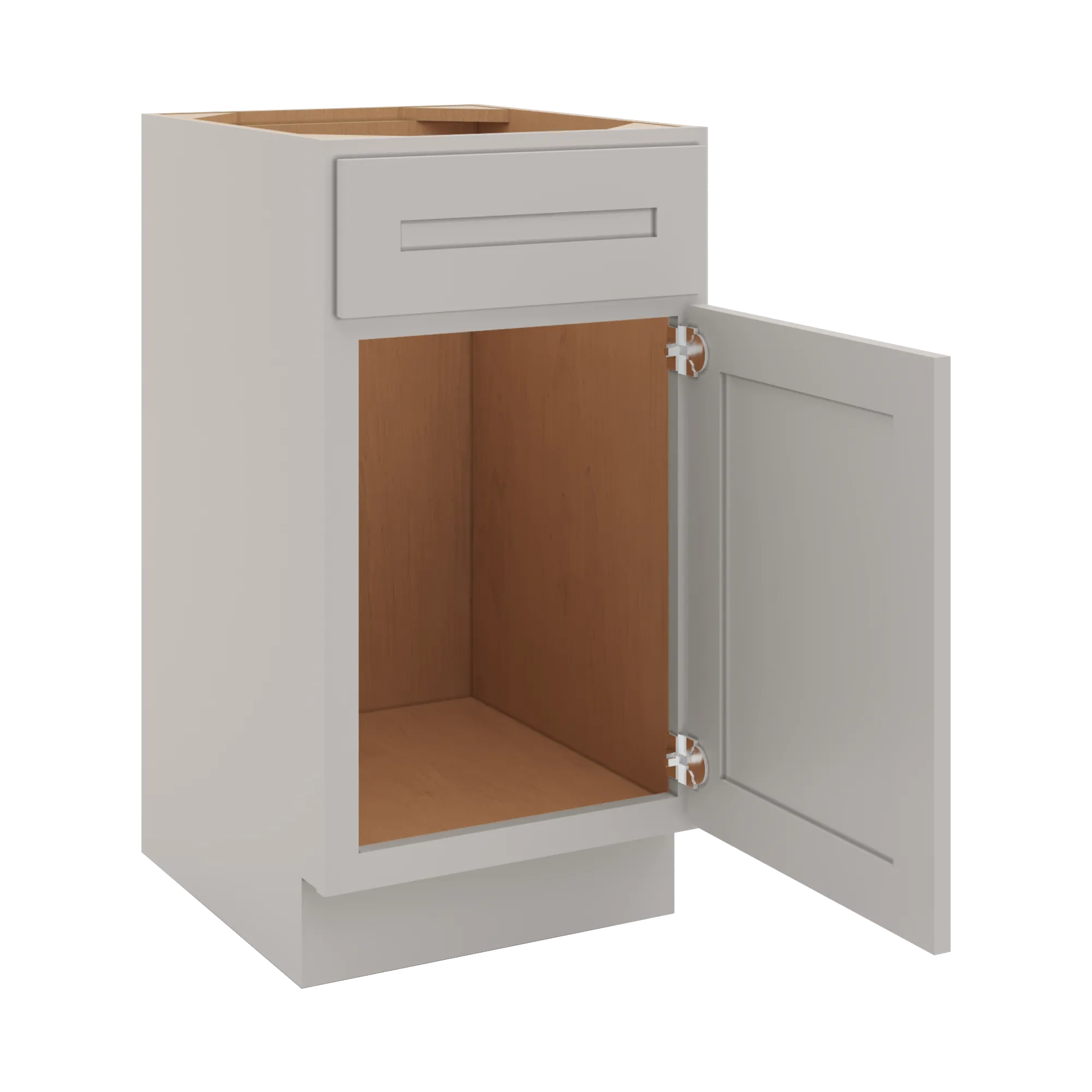 cnc luxor 5 piece misty grey 18 w single door vanity base cabinet