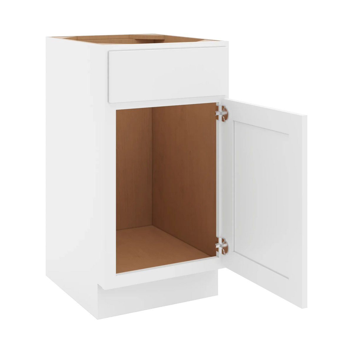 cnc luxor white 18 w single door vanity base cabinet